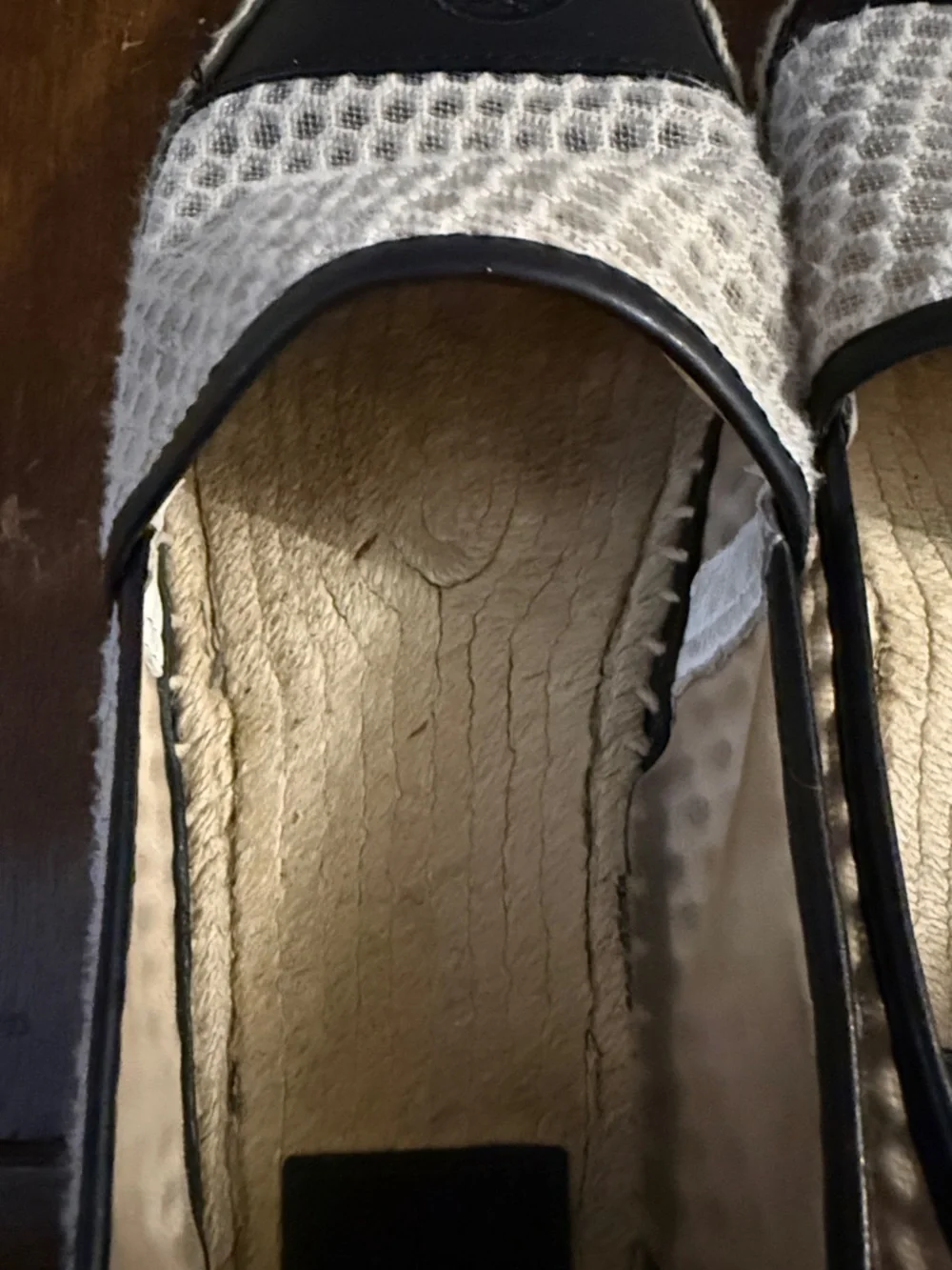 Tory Burch Black and White Colorblock Espadrilles Sz 9.5
